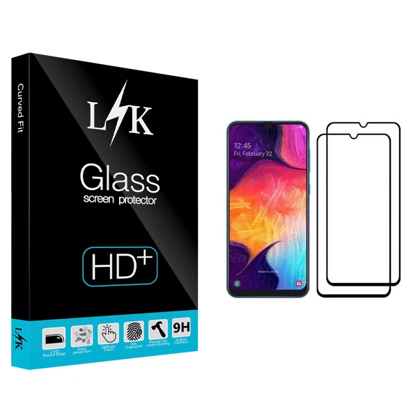 محافظ صفحه نمایش ال کی مدل +LITE مناسب برای گوشی موبایل سامسونگ Galaxy A50 بسته دو عددی
