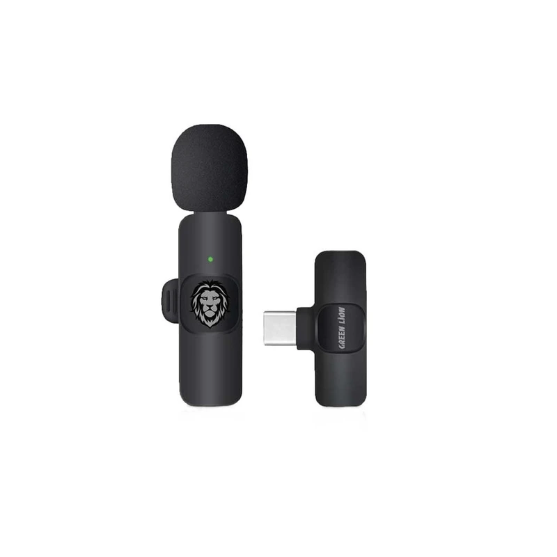 میکروفن بی سیم گرین لاین مدل GNSOLOWMICBK با درگاه اتصال USB-C