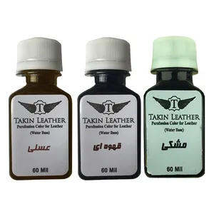 رنگ رویه چرم تکین مدل حکاکی کد 3XBasic حجم 60 میلی لیتر بسته 3 عددی