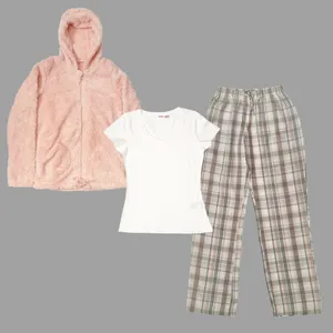 ست 3 تکه لباس دخترانه اسمارا مدل شاپوین pyjama 3