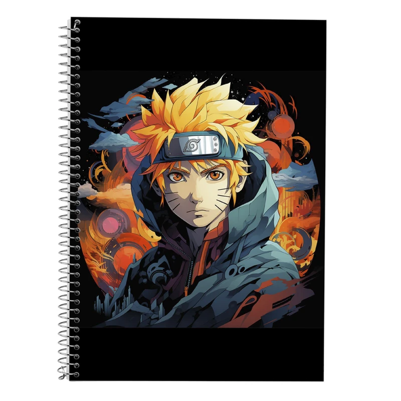 دفتر زبان 50 برگ مدوپد مدل سه خط طرح Naroto کد DF11160