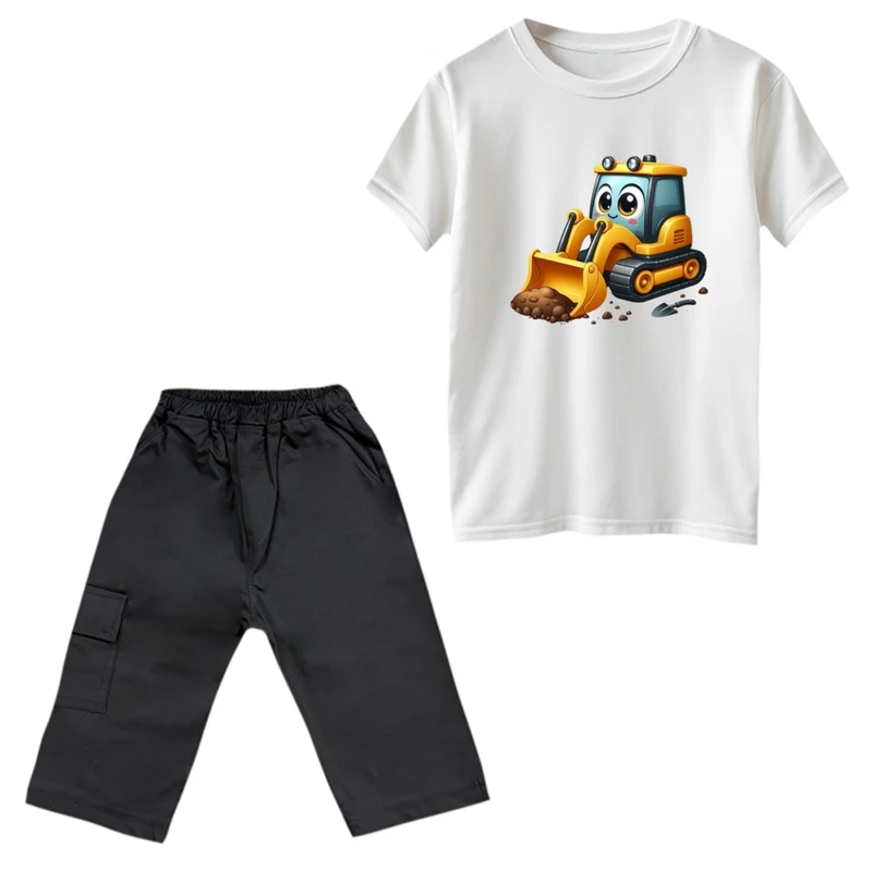 ست تی‌شرت و شلوارک پسرانه مدل لودر