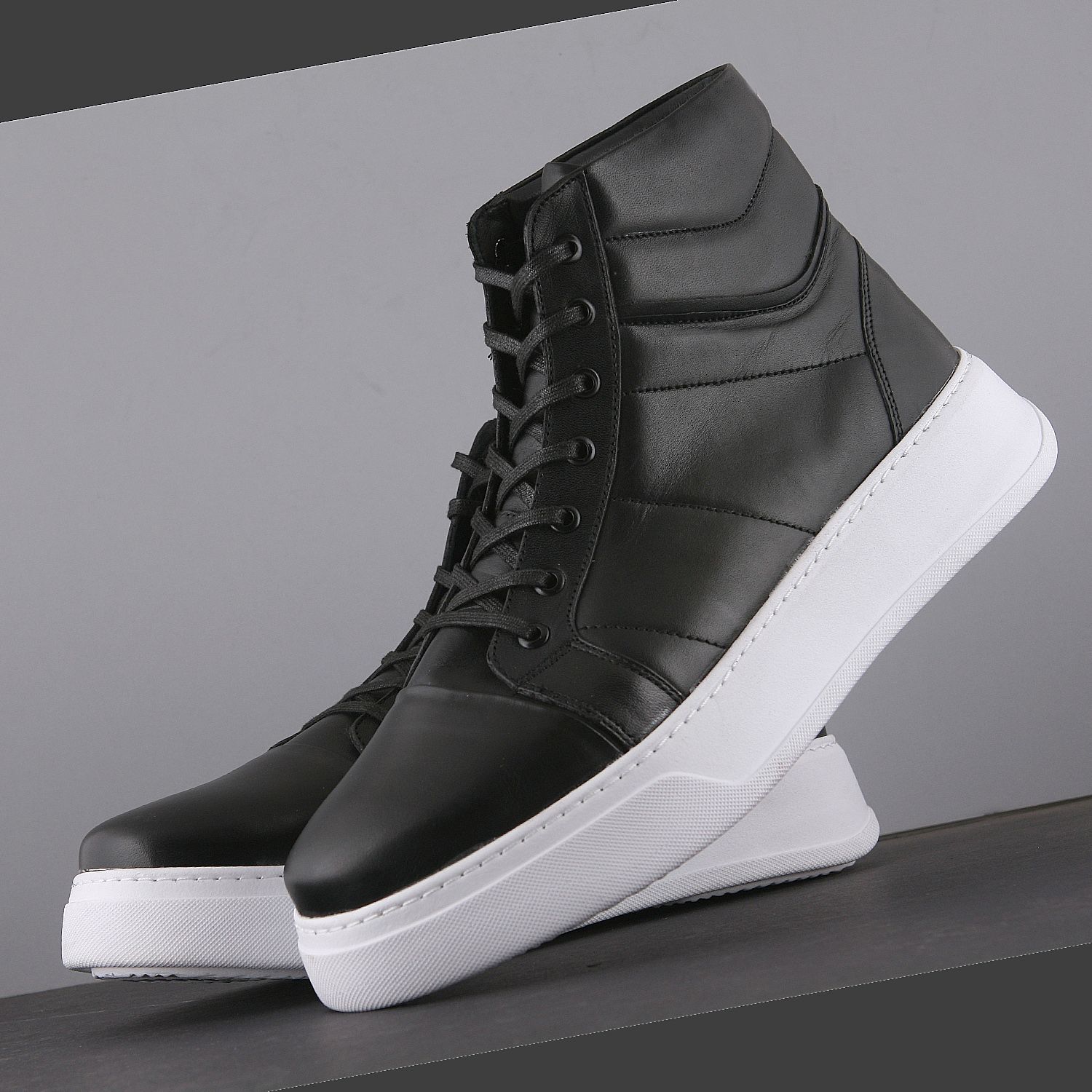 نیم بوت مردانه چرم یلسان مدل  بایا کد mshk -BYA-509-GN-NEW -  - 3