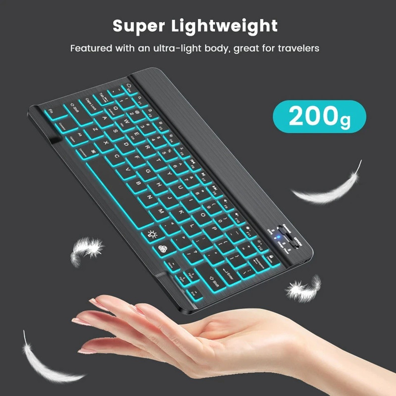 کیبورد و ماوس بلوتوثی مدل RGB 7 Colors