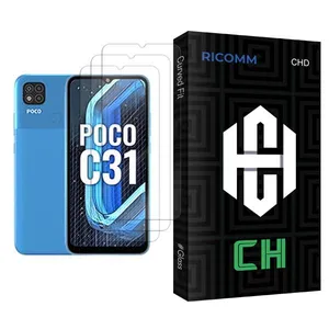Ricomm CH Glass MIX003 Screen Protector For Xiaomi Poco C31 Pack Of 3