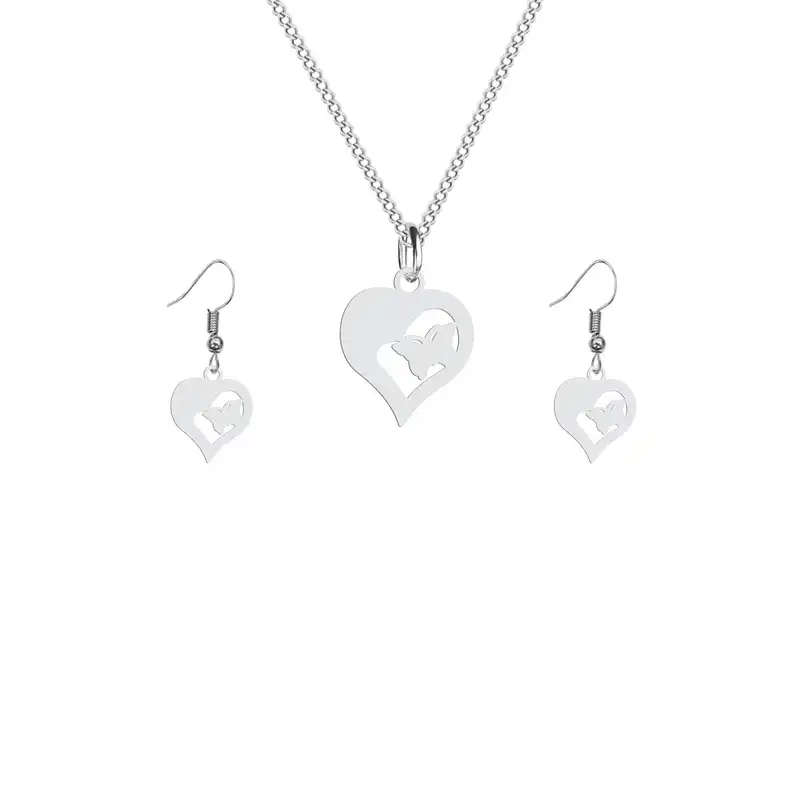 نیم ست هایکا طرح قلب و پروانه مدل s.ha1-8