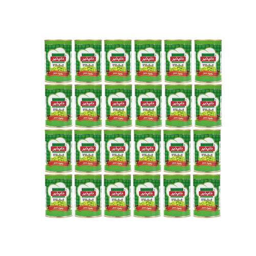 کنسرو نخود سبز دلپذیر - 420 گرم بسته 24 عددی