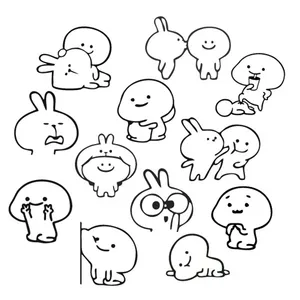 برچسب تزئینی خودرو طرح کله گردالی بسته 12 عددی