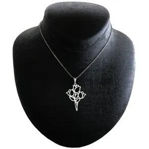 گردنبند نقره زنانه مدل دسته گل کد G-87