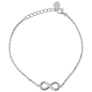 دستبند نقره زنانه مدل بی نهایت