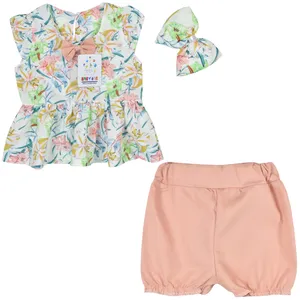 ست 3 تکه لباس نوزادی بی بی وان مدل هاوایی کد 2