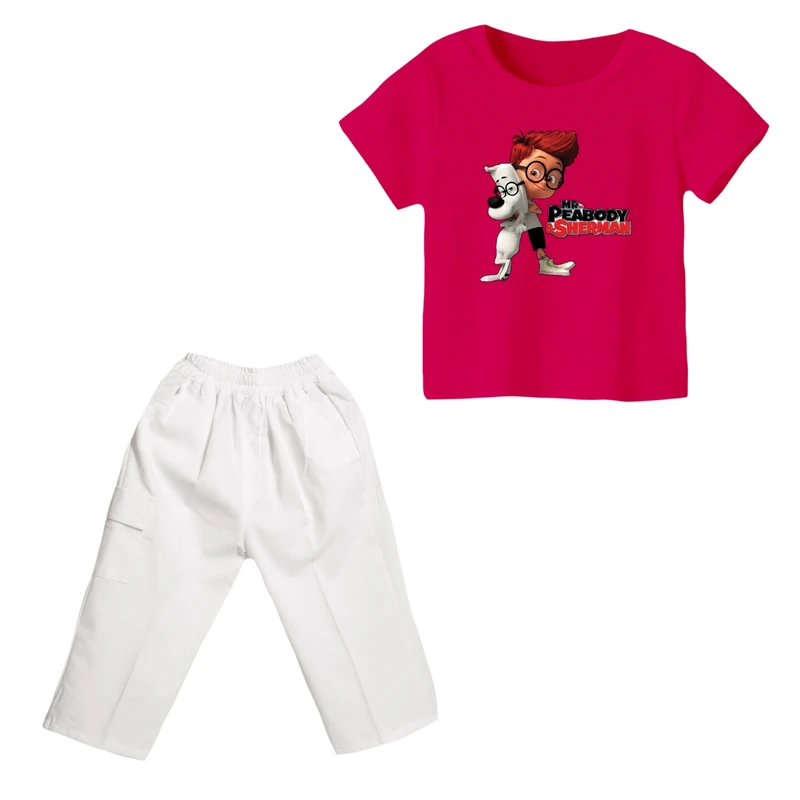 ست تی شرت و شلوارک دخترانه مدل شرمان