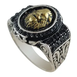 انگشتر نقره مردانه ملک زیور مدل شیر پادشاه کد 272