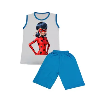 ست تاپ و شلوارک بچگانه مدل  دخترکفشدوزکی کد STb4023