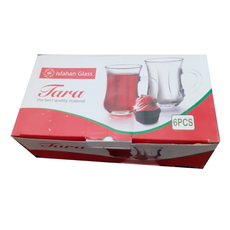 فنجان شیشه و بلور اصفهان مدل تارا بسته 6 عددی فنجان شیشه و بلور اصفهان مدل تارا بسته 6 عددی