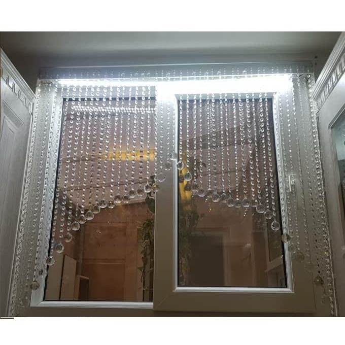 پرده آریا کریستال مدل ساسانی سایز 100x100 سانتی متر