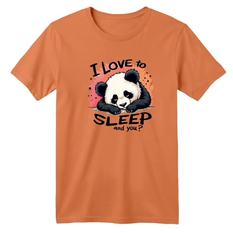 تی‌شرت آستین کوتاه لانگ بچگانه مدل پاندا خوابالو