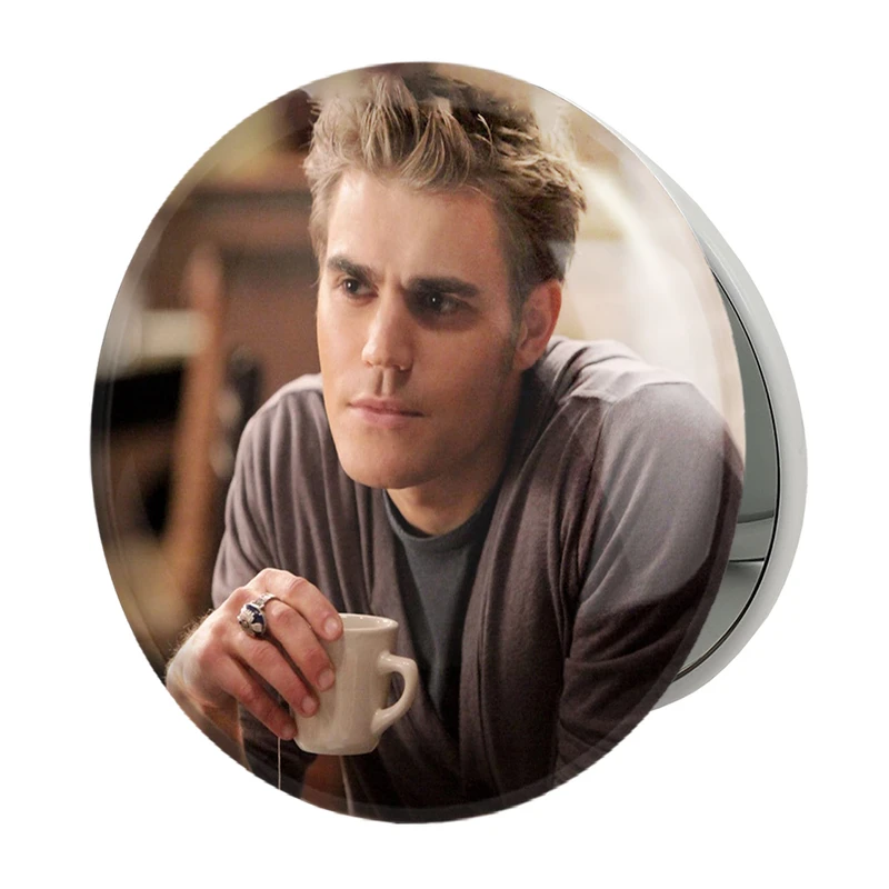 آینه جیبی خندالو طرح استفان سالواتوره خاطرات یک خون آشام  The Vampire Diaries  مدل تاشو کد 23688 