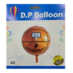 بادکنک فویلی مدل توپ بسکتبال 4 بعدی