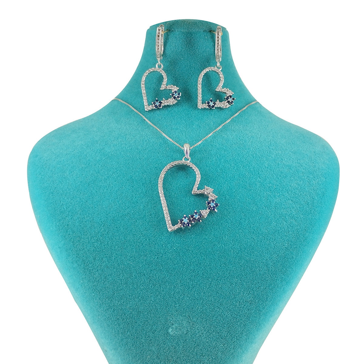 نیم ست نقره زنانه سلین کالا مدل قلب  کد 2-9