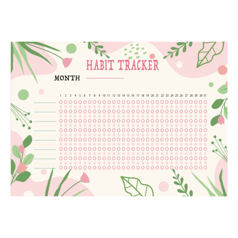 کاغذ یادداشت چسب دار مدل عادت ساز طرح habit tracker