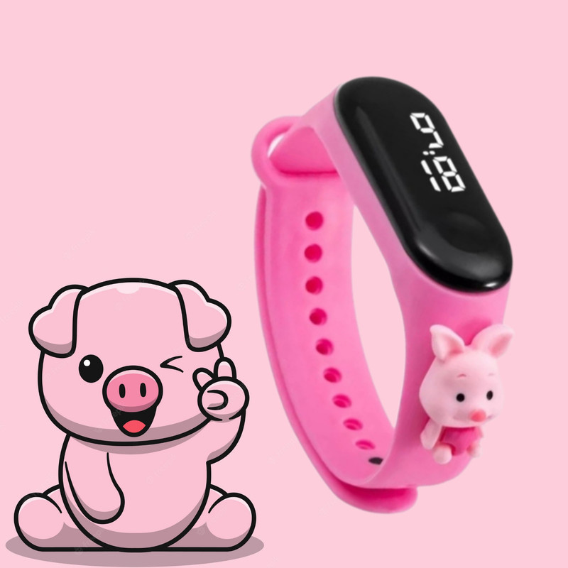 ساعت مچی دیجیتال دخترانه مدل pig-tuch