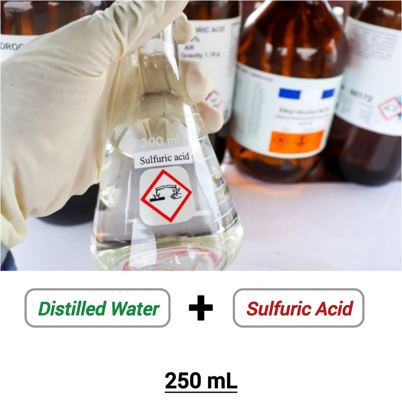 آب اسید باتری رفرنس کمیکالز مدل Sulfuric Acid حجم ۲۵۰ میلی‌لیتر