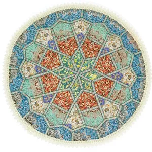 رومیزی ترمه مدل چهل تکه گنبد دوار ترمه شوکران یزد کد 321