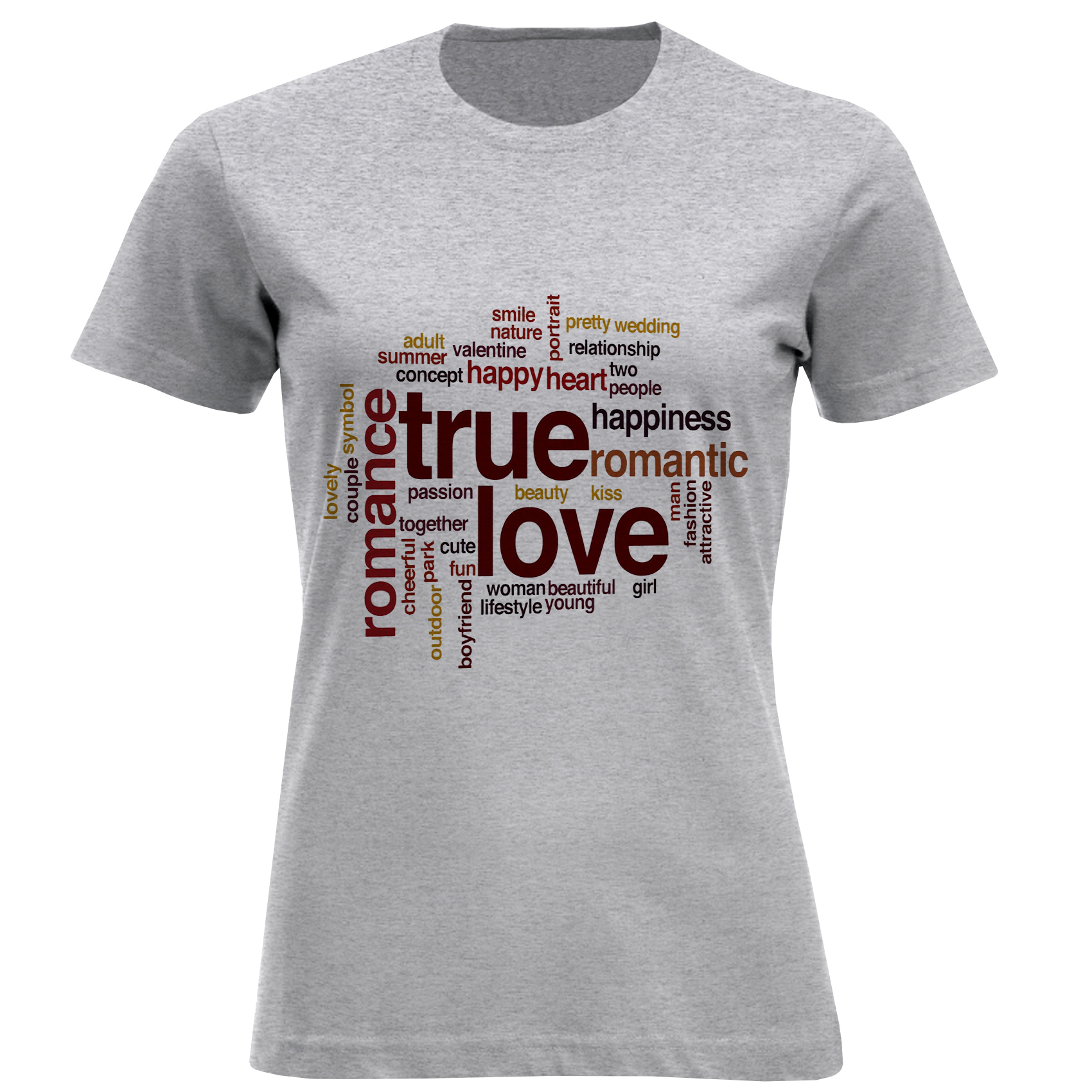 تی شرت آستین کوتاه زنانه مدل D925 truo love