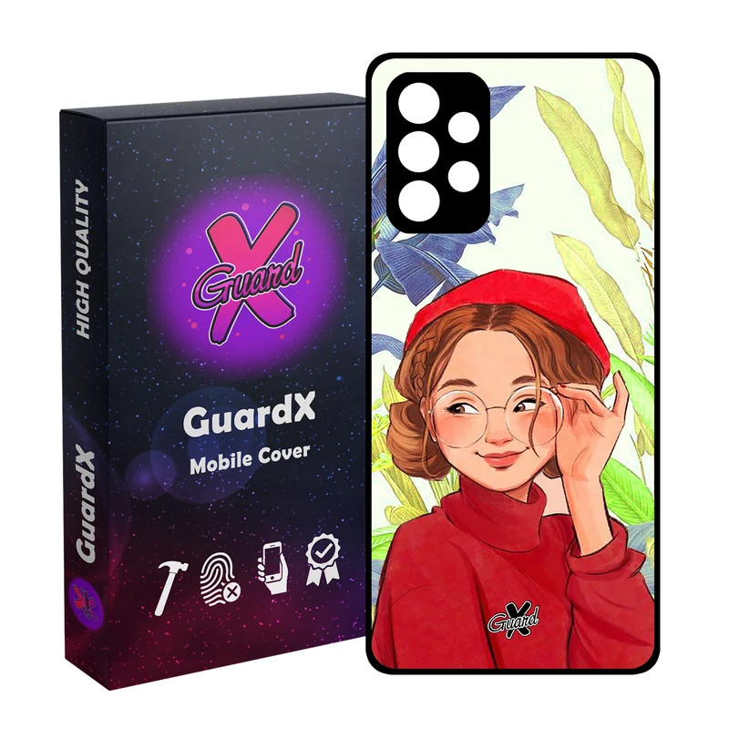 کاور گارد ایکس طرح دختر مدل Glass10328 مناسب برای گوشی موبایل سامسونگ Galaxy A32 4G