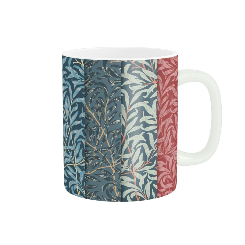 ماگ پاد آفرین طرح برگ مدل کاغذ دیواری کد MD-T44