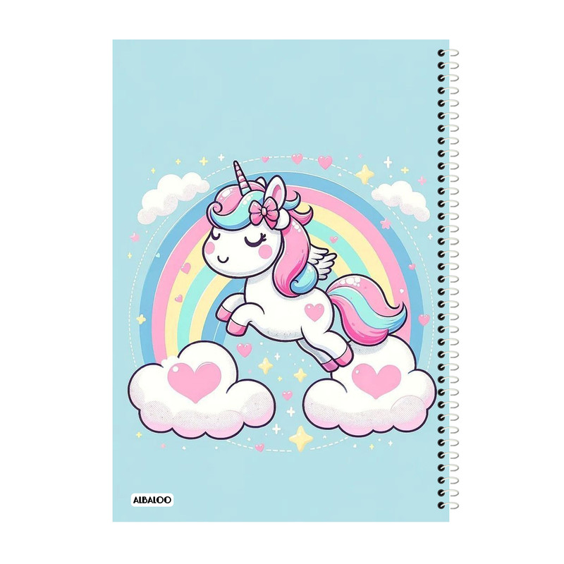 دفتر مشق 100 برگ آلبالو مدل فانتزی دخترانه بسته 6 عددی