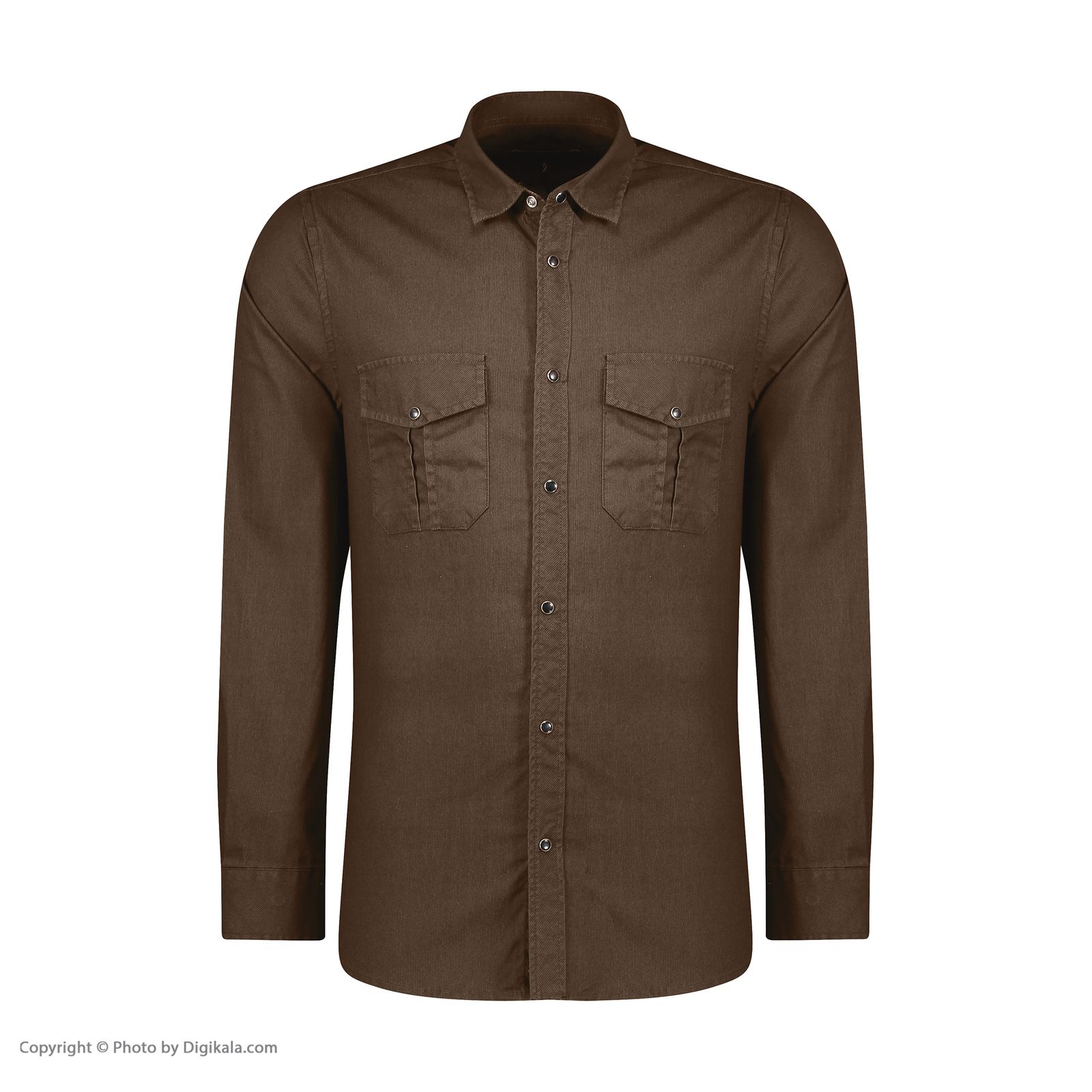 پیراهن آستین بلند مردانه پاتن جامه مدل 102721010222112 رنگ قهوه ای  -  - 2