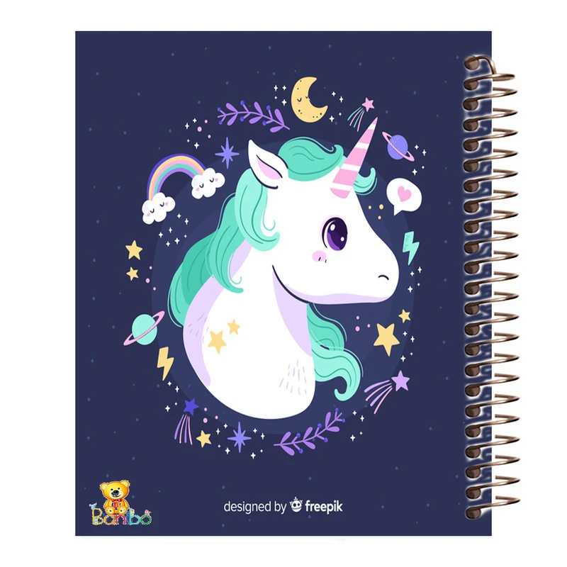 دفتر نقاشی 50 برگ بانیبو مدل اسب تک شاخ کد 565