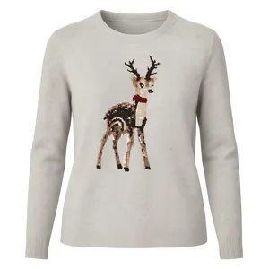 پلیور یقه گرد زنانه مدل جنگل