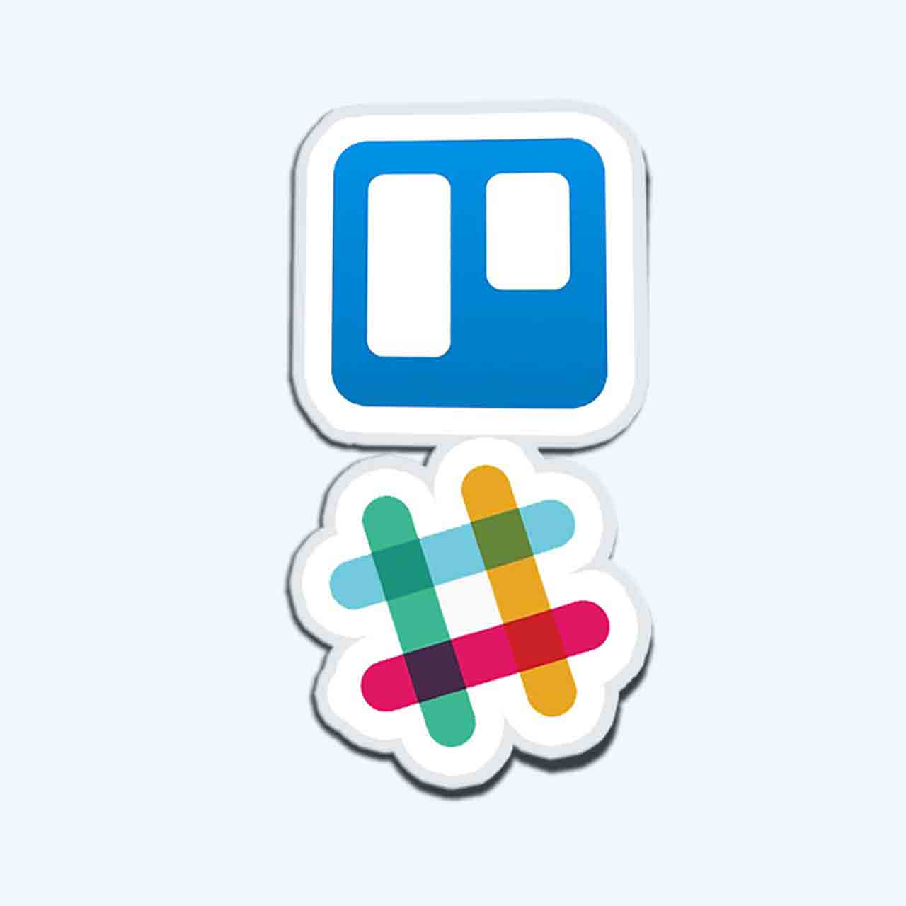 استیکر لپ تاپ طرح Trello and Slack کد ST1927