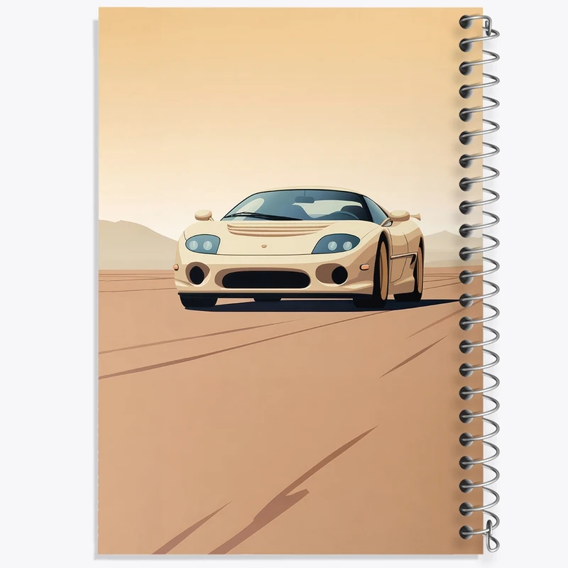 دفتر ژورنال نویسی 50 برگ خندالو مدل نقطه ای طرح ماشین اسپرت کد F2588