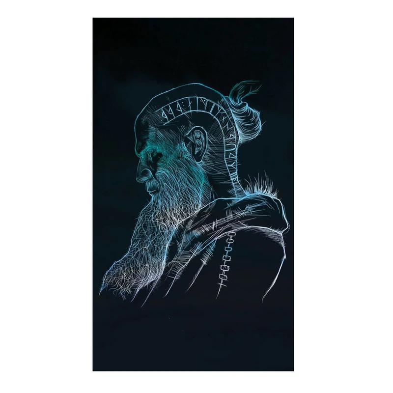  استیکر لپ تاپ و موبایل مدل سریال طرح وایکینگ ها فلوکی Vikings Floki کد 3552