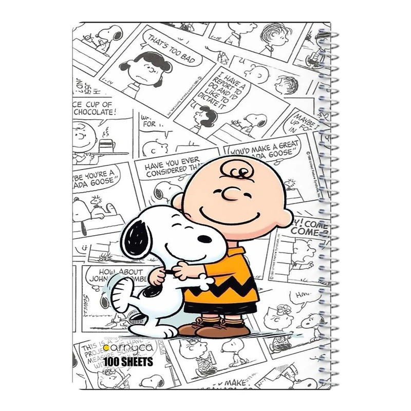 دفتر مشق 100 برگ سیمی کارنیکا طرح فیلم بادام زمینی ها The Peanuts کد 44566