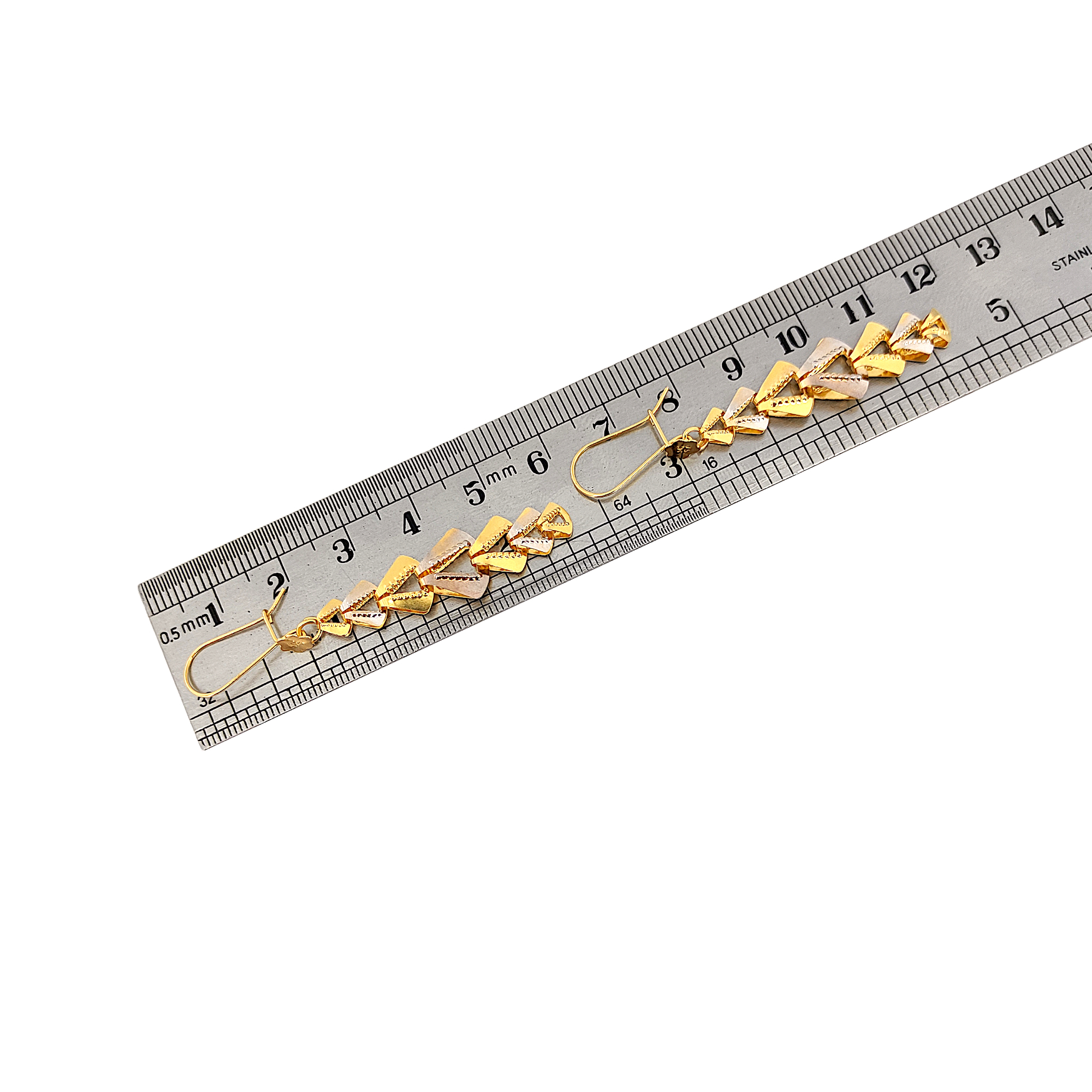 گوشواره طلا 18 عیار زنانه طلا و جواهرسازی افرا مدل لیزری 197202