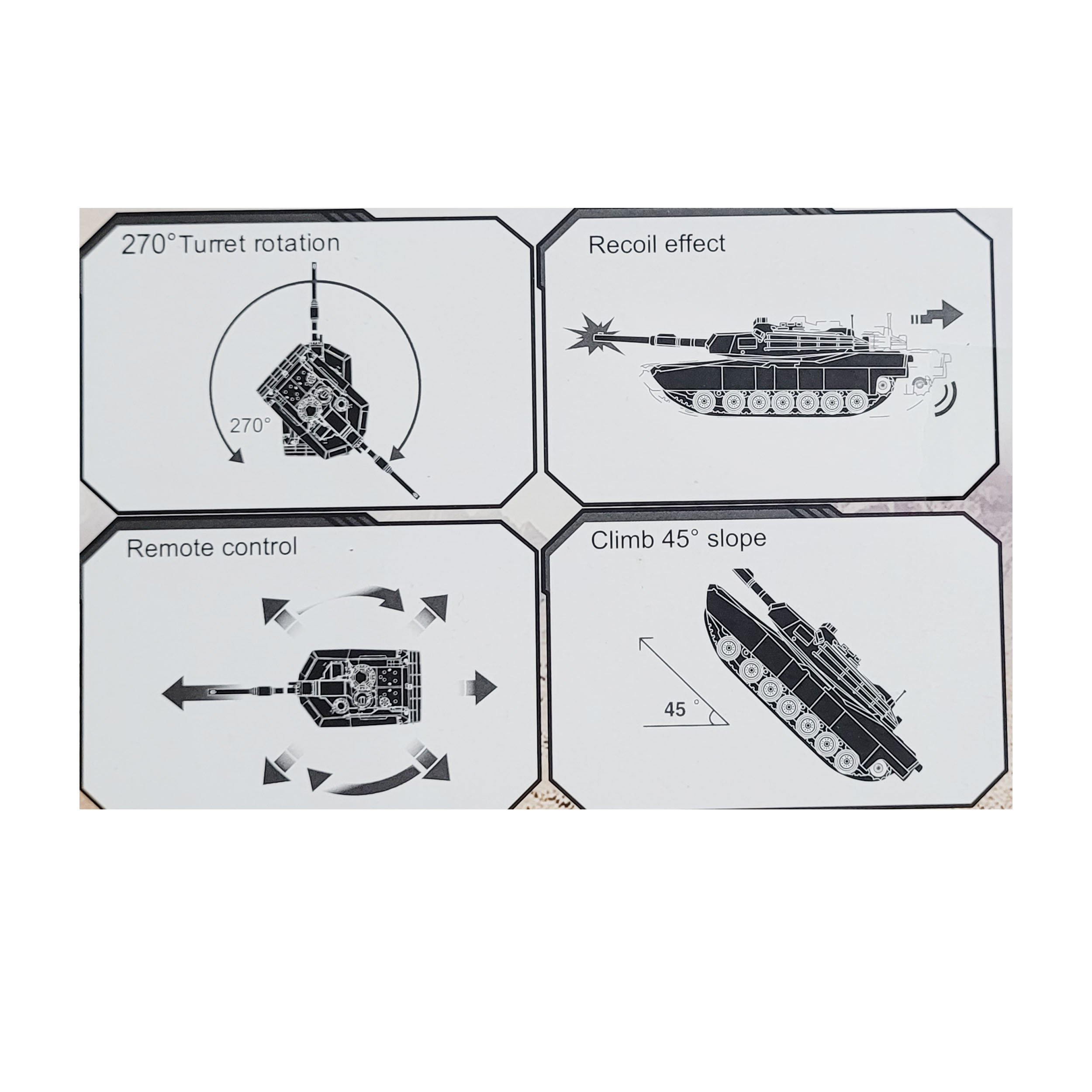 تانک بازی کنترلی ام زد طرح ارتشی مدل MILITARY TANK کد 889