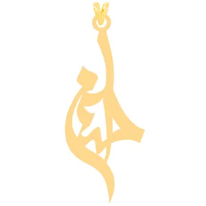 آویز گردنبند طلا 18 عیار زنانه کرابو طرح حسام مدل Kr30830