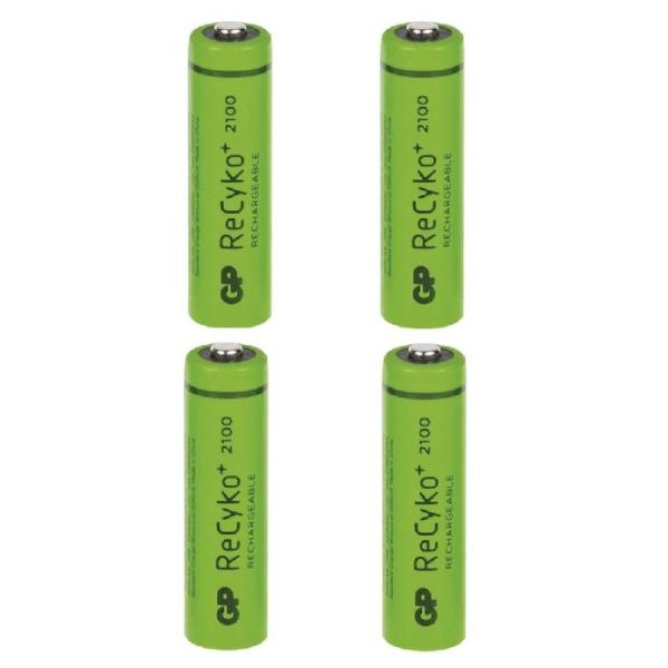 باتری قلمی قابل شارژ جی پی مدل ReCyko Plus 2100mAh بسته 4 عددی