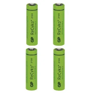 باتری قلمی قابل شارژ جی پی مدل ReCyko Plus 2100mAh بسته 4 عددی
