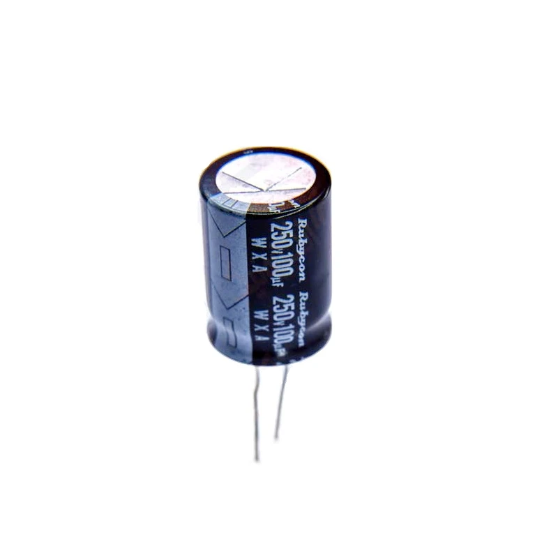 خازن الکترولیت مدل 100 میکروفاراد 250 ولت بسته دو عددی