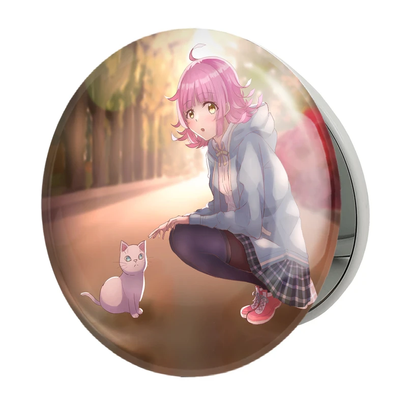 آینه جیبی خندالو طرح رینا انیمه مادوکا مجیکا Madoka Magica مدل تاشو کد 18429 