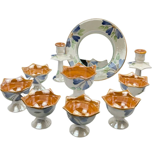 مجموعه ظروف هفت سین 10 پارچه مدل سرامیکی لاله کد 01