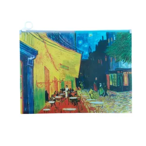 پوشه مدل زیپ دار طرح نقاشی ونگوگ کافه