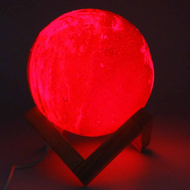 چراغ خواب طرح کره ماه مدل 3D Moon کد 002