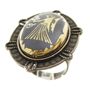 انگشتر زنانه مدل حدید طرح نماد شهریور ماه کد 8807